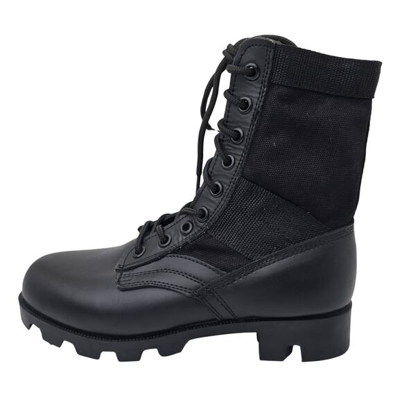 Rothco GI Style Jungle Boots Black Leather Slip Resistant Steel Shank Men's 6R - Picture 1 of 10